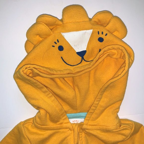 Cat & Jack Lion Long Sleep Zip Romper 0-3m - Picture 2 of 3